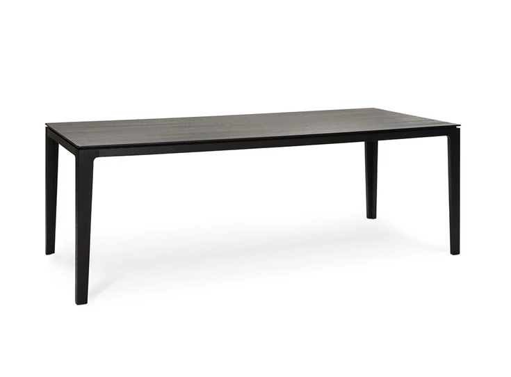 Eettafel Savannah massief hout eik zwart Kluskens