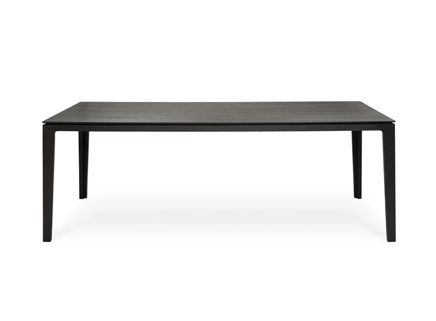 Zijkant Eettafel Savannah massief hout eik zwart Kluskens