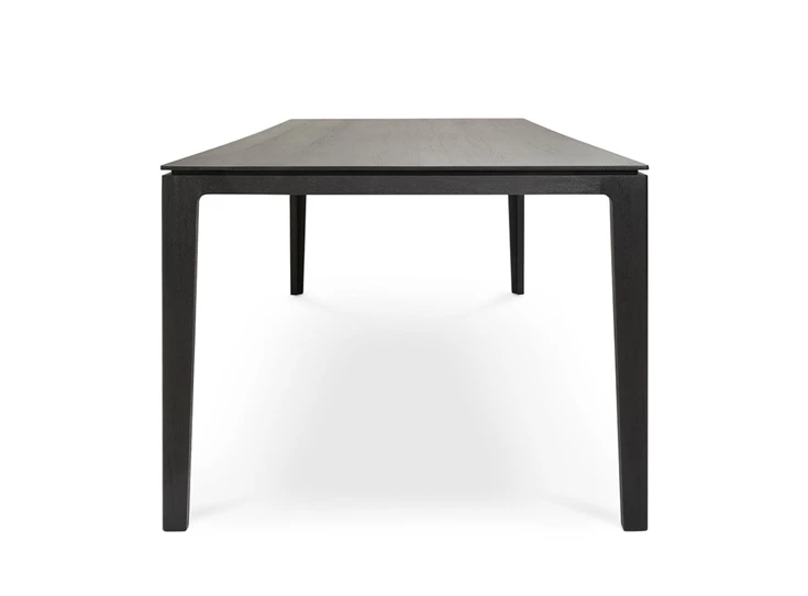 Front Eettafel Savannah massief hout eik zwart Kluskens