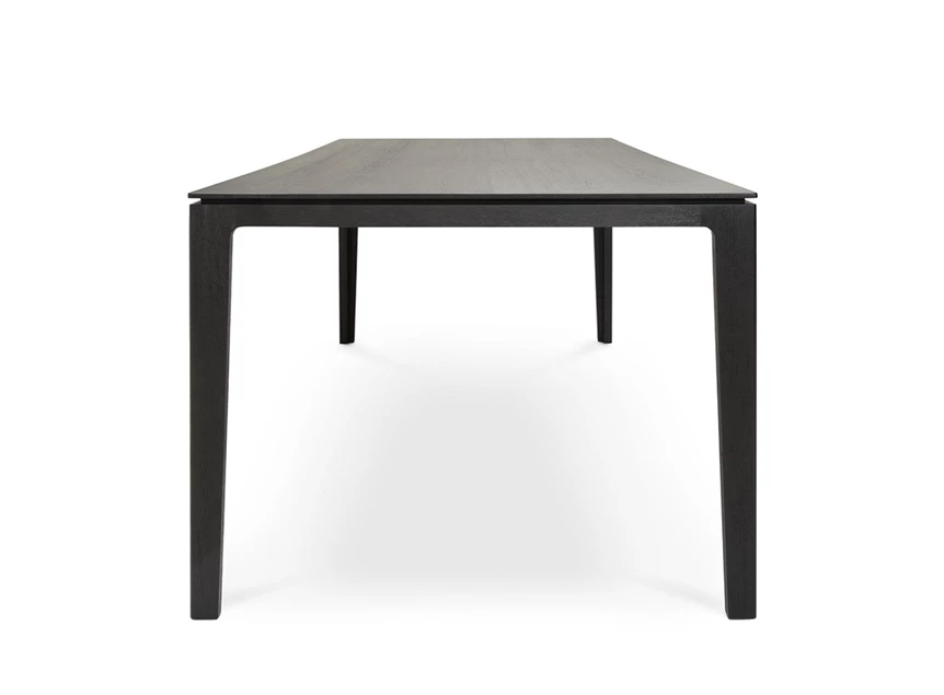 Front Eettafel Savannah massief hout eik zwart Kluskens