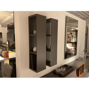 Wandkast Fiction boekenrek matte lak grafiet Capod'Opera