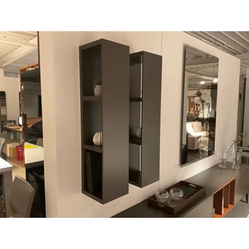 Wandkast Fiction boekenrek matte lak grafiet Capod'Opera