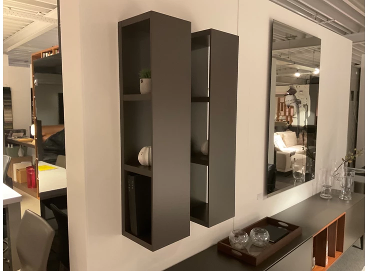 Wandkast Fiction boekenrek matte lak grafiet Capod'Opera