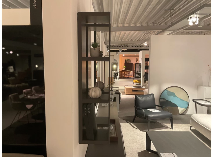 Zijkant Wandkast Fiction boekenrek matte lak grafiet Capod'Opera