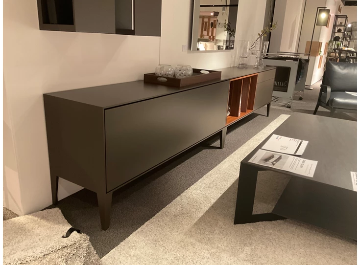 Zijkant Tv-kast Ateneo matte lak grafiet Capod'Opera