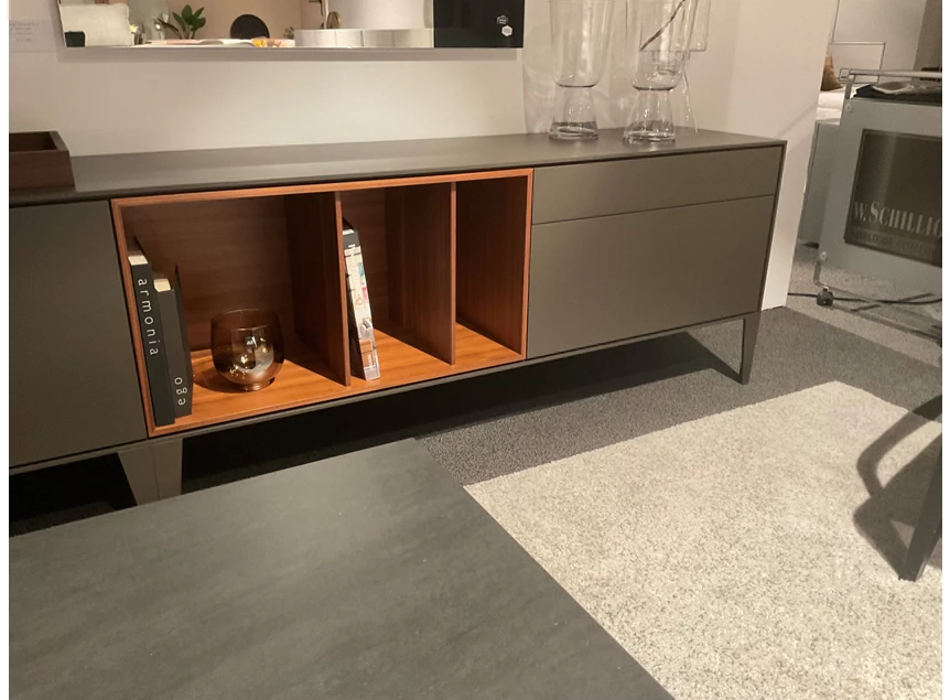 Open vak Tv-kast Ateneo matte lak grafiet Capod'Opera