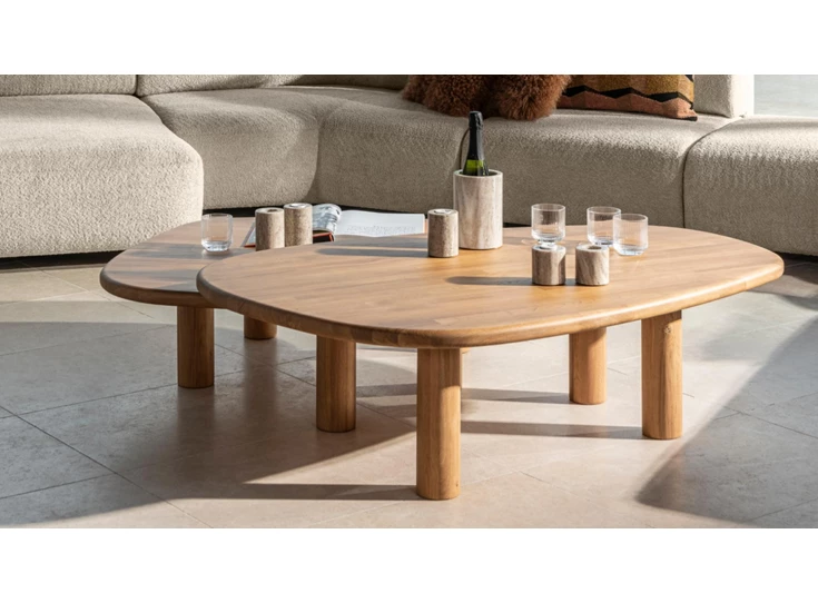 Salontafel Mamut massief eik natural Passe Partout