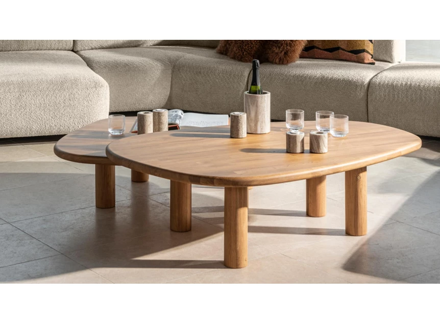 Salontafel Mamut massief eik natural Passe Partout