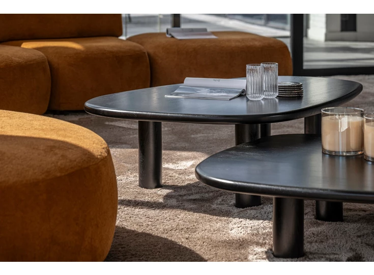 Salontafel Mamut massief eik black zwart Passe Partout