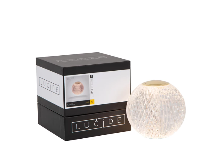 Cintra tafellamp- transparant- Ø9cm- dimbaar- 1,5W - 2700K- doos