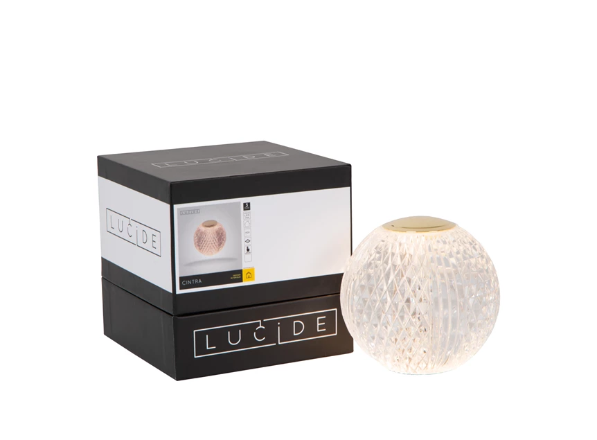 Cintra tafellamp- transparant- Ø9cm- dimbaar- 1,5W - 2700K- doos