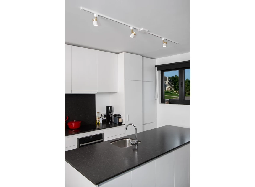 Track opbouwrail- 1fase railsysteem/railverlichting- 1M- wit (uitbreiding)- sfeerbeeld