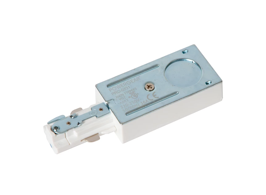 Track startvoeding- 1fasesysteem/railverlichting- enkel- wit- onderkant