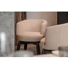 Zijde Lage barstoel Chena stof beige houten poot Passe Partout