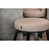 Detail Zonder rugleuning poef Lage barstoel Chena stof beige houten poot Passe Partout