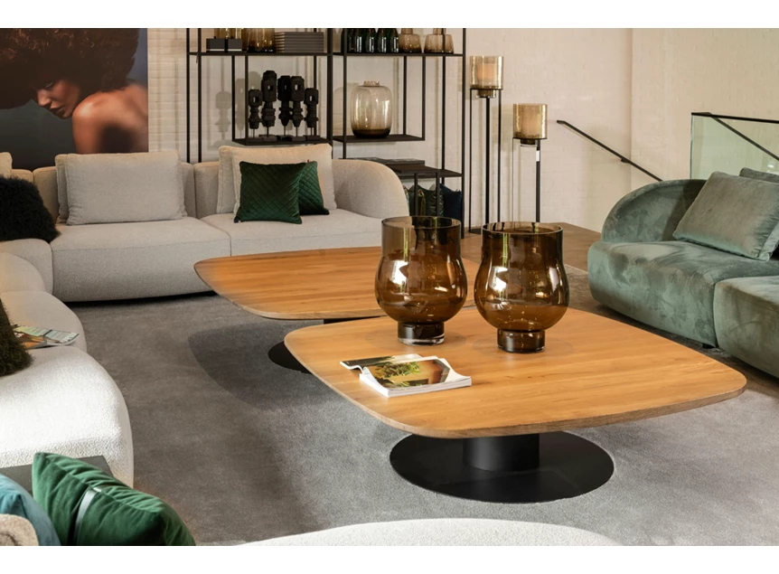 Zijkant Salontafel Bliss vierkant massief hout Passe Partout