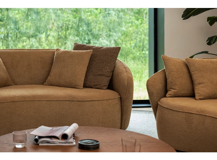 Zijde Zetel canapé 2-zit Mogador stof Passe Partout