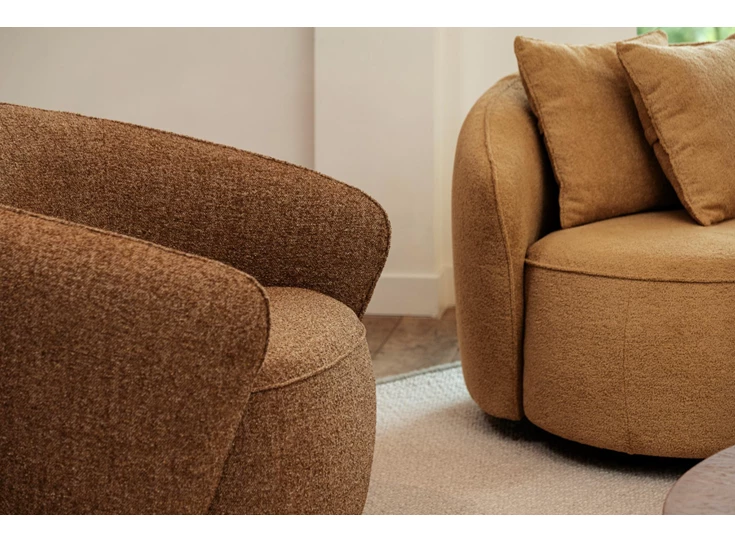 Armleuning Bijzetzetel Mogador rond stof Passe Partout