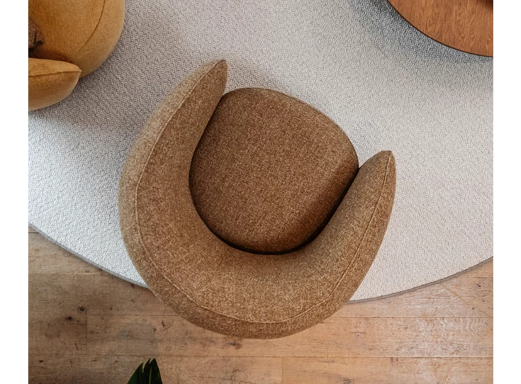 Bovenkant Bijzetzetel Mogador rond stof Passe Partout