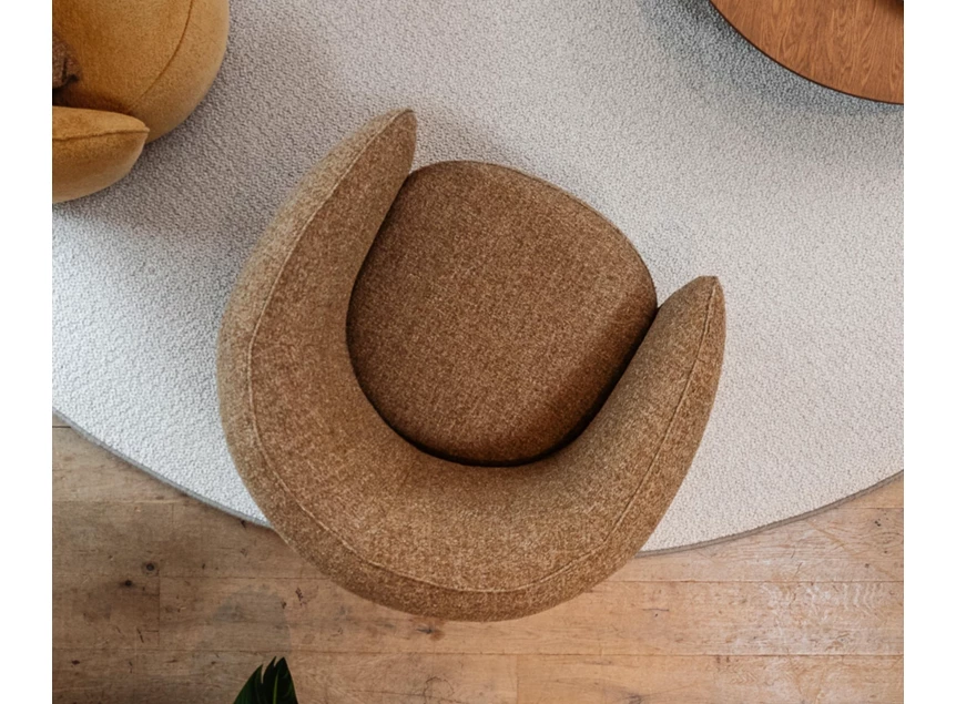 Bovenkant Bijzetzetel Mogador rond stof Passe Partout