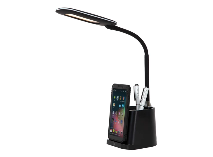 Penny bureaulamp- led dimb- 1x4,7W- 3000K- draadloze oplader- zwart- met toebehoren