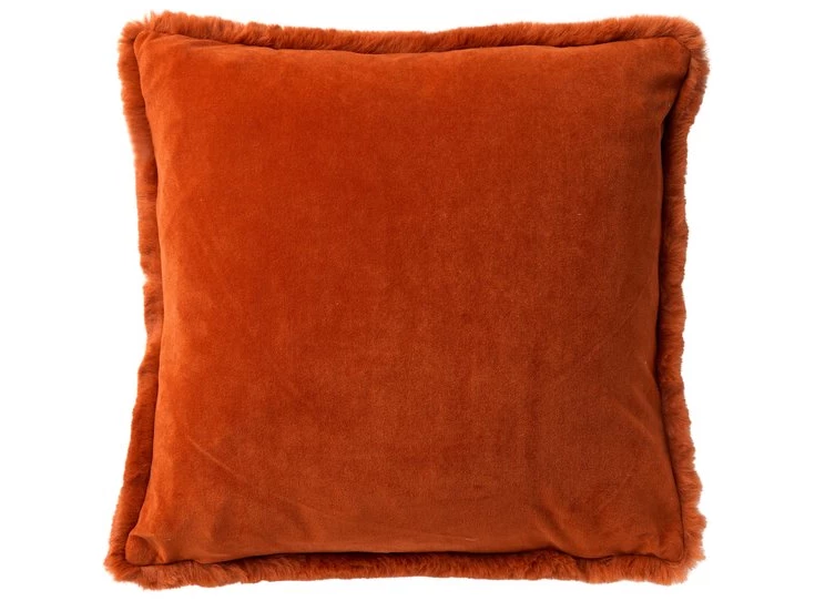 Zaya sierkussen- potters clay- 45x45cm- achterkant