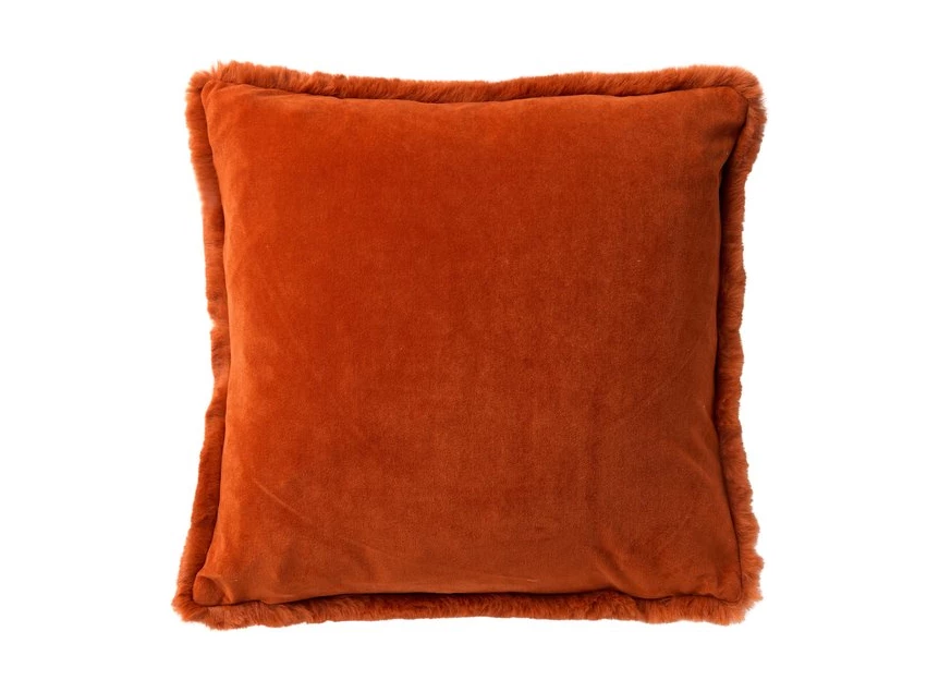 Zaya sierkussen- potters clay- 45x45cm- achterkant