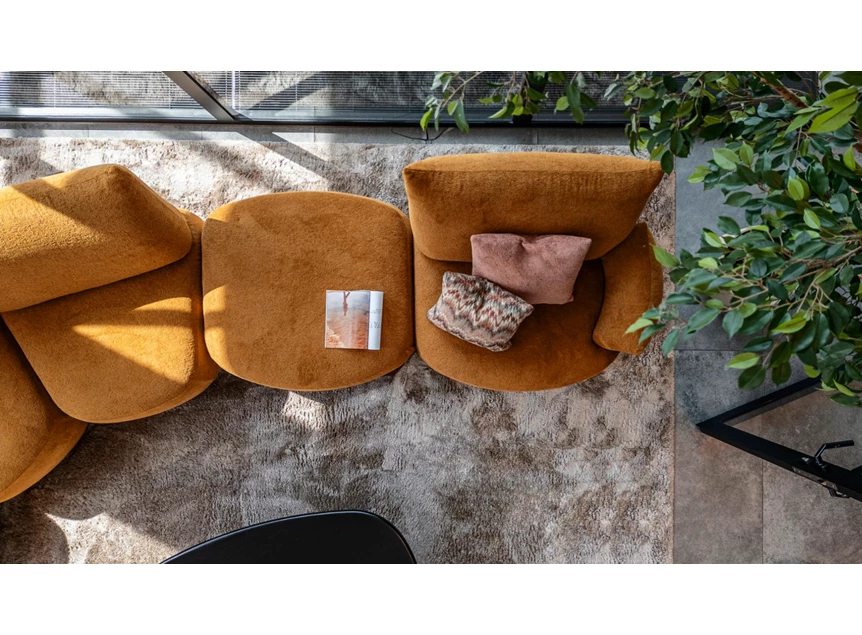 Armleuning Hoeksalon Bigfoot stof oker Passe Partout