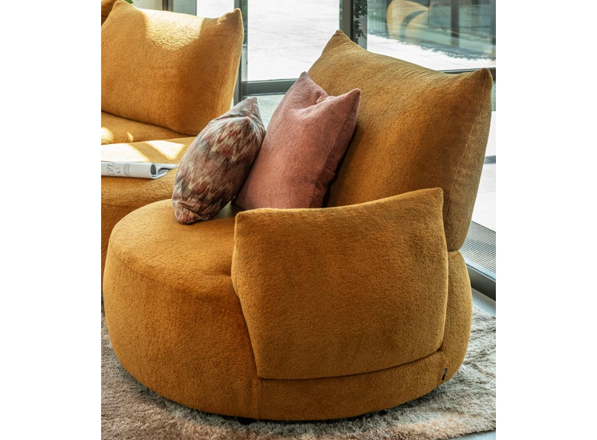 Zijkant Hoeksalon Bigfoot stof oker Passe Partout