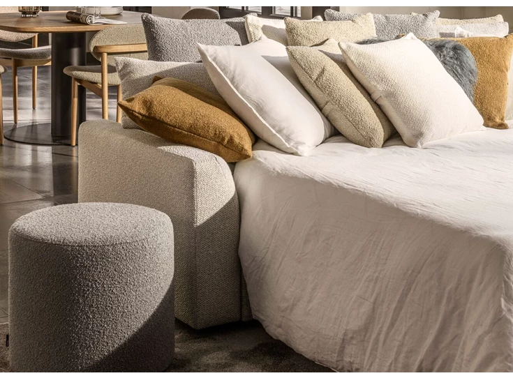 Open armleuning Zetelbed Alberto stof greige Passe Partout