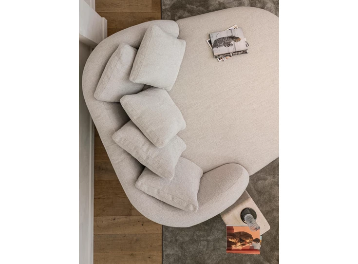 Met kussens Ligzetel Daydreamer Medusa stof greige Passe Partout