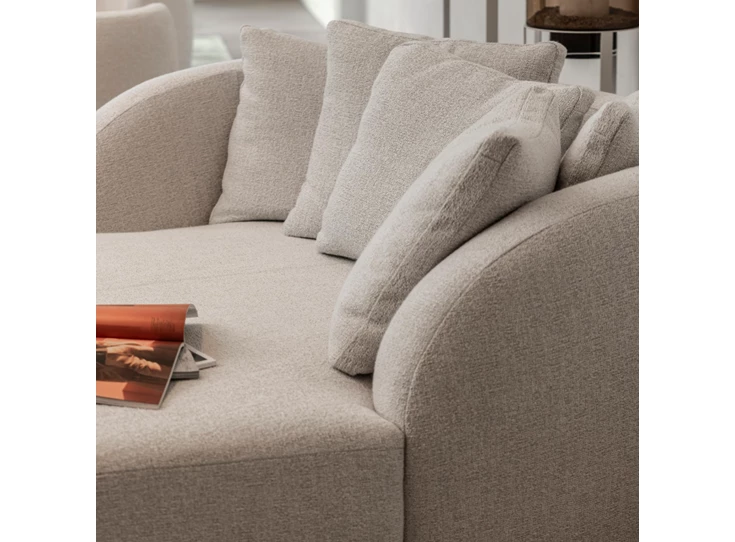 Detail Ligzetel Daydreamer Medusa stof greige Passe Partout