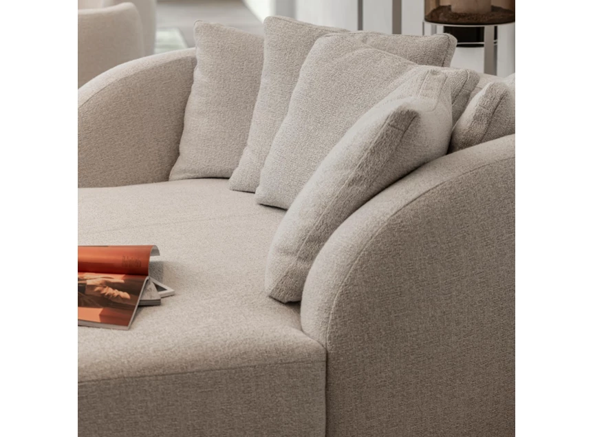 Detail Ligzetel Daydreamer Medusa stof greige Passe Partout