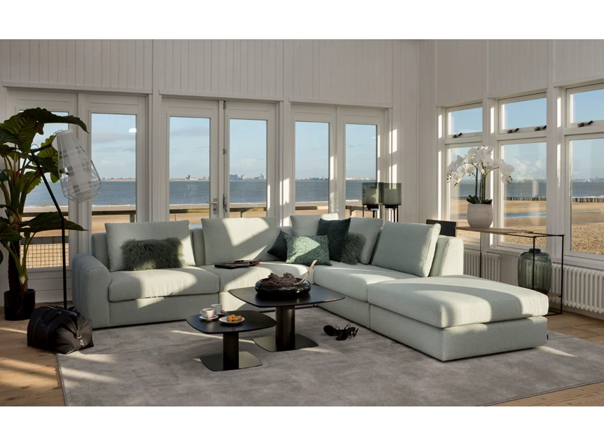 Hoeksalon Xavio stof muntgroen Passe Partout