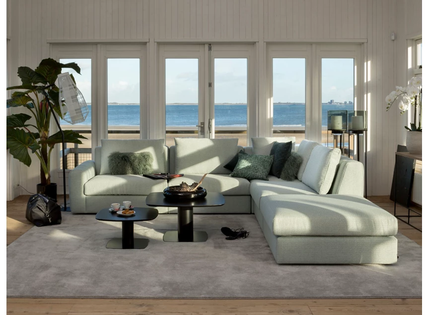 Front Hoeksalon Xavio stof muntgroen Passe Partout