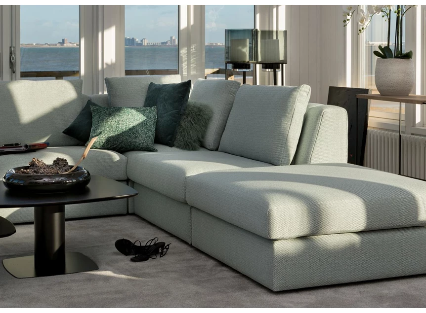 Zijde Hoeksalon Xavio stof muntgroen Passe Partout