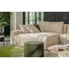 Ligelement bob Hoeksalon Xavio brede longchair stof beige Passe Partout