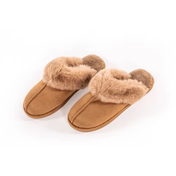 Snuggs pantoffels- cognac- suede- 40/41