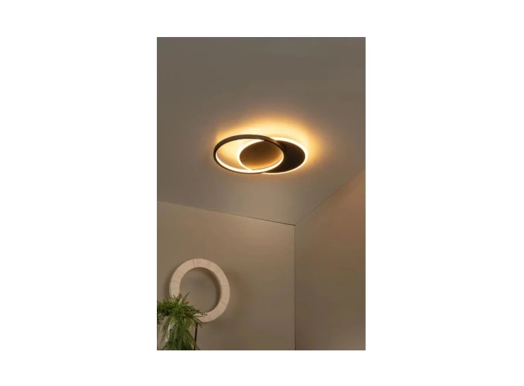 Axelle plafonnière- led 3StepDim- 1x24W- 2700K- zwart- sfeerbeeld