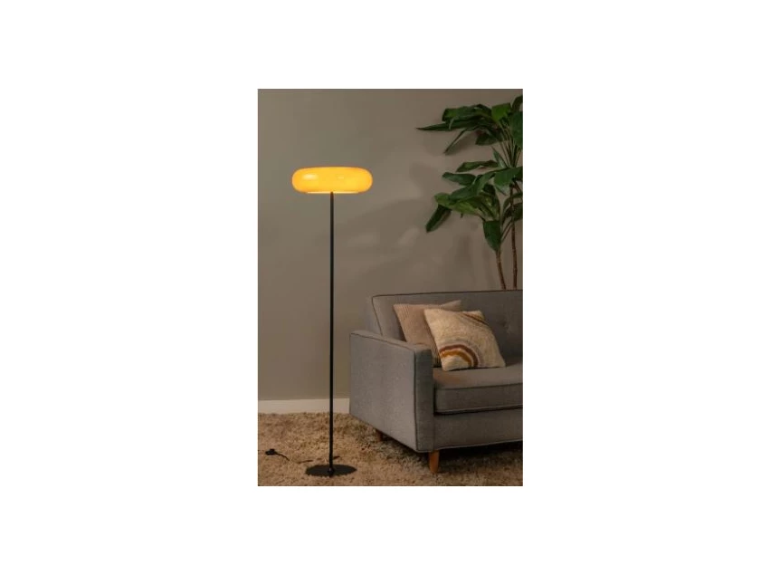 Sentino vloerlamp- Ø40cm- oranje- sfeerbeeld