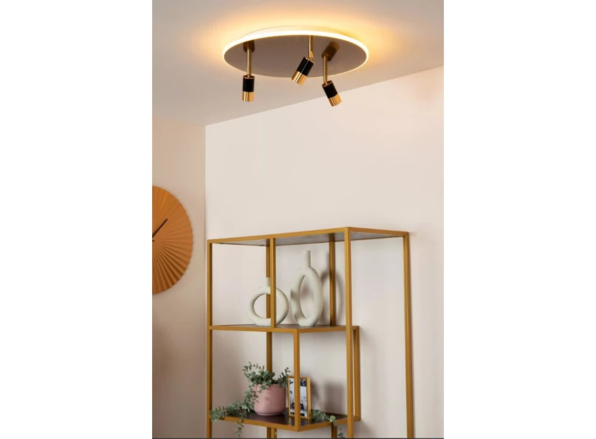 Jubel plafonnière- Ø48cm- led dimb- 2700K- mat goud- sfeerbeeld