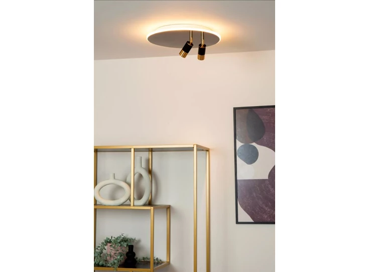 Jubel plafonnière- Ø40cm- 2700K- dimb- zwart chroom- sfeerbeeld