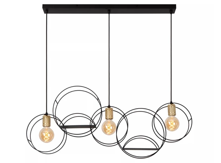 Circle hanglamp- zwart- 3xE27