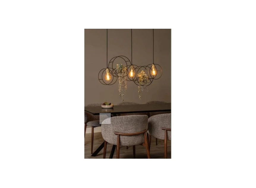 Circle hanglamp- zwart- 3xE27- sfeerbeeld