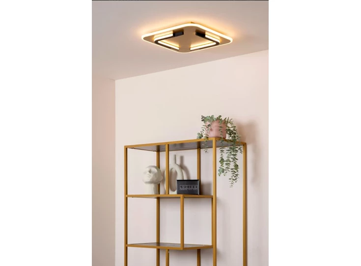 Andreas plafonnière- mat goud- 1x30W- 2700K- sfeerbeeld