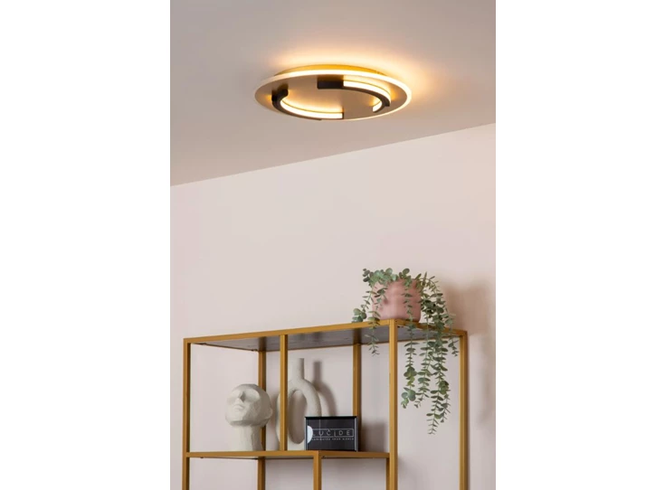 Andreas plafonnière- mat goud- Ø39,6cm- sfeerbeeld