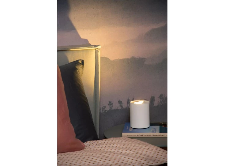 Tube tafellamp- wit- dimb- Ø9,6cm- GU10- sfeerbeeld