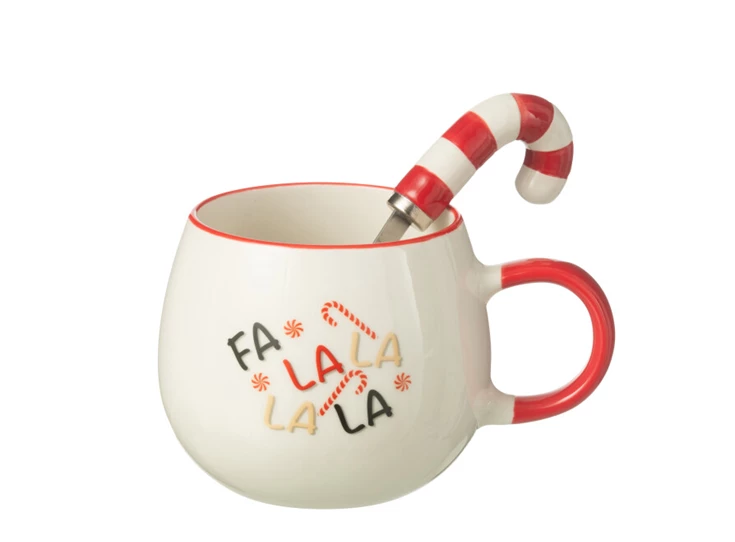 Tas+lepel giftbox rood sfeer