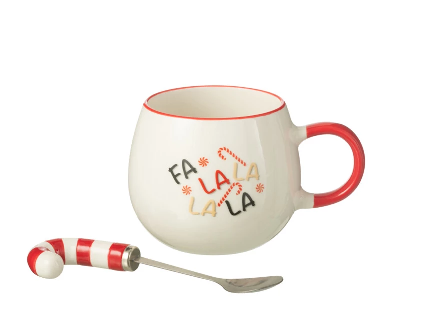 Tas+lepel giftbox rood detail