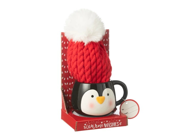 Tas+muts pinguin giftbox